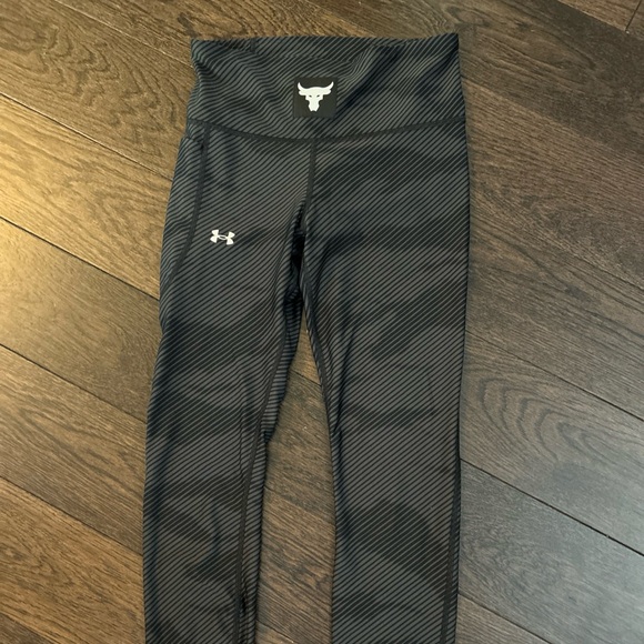 Under Armour Project Rock Leggings Black Sz Small - Picture 1 of 8